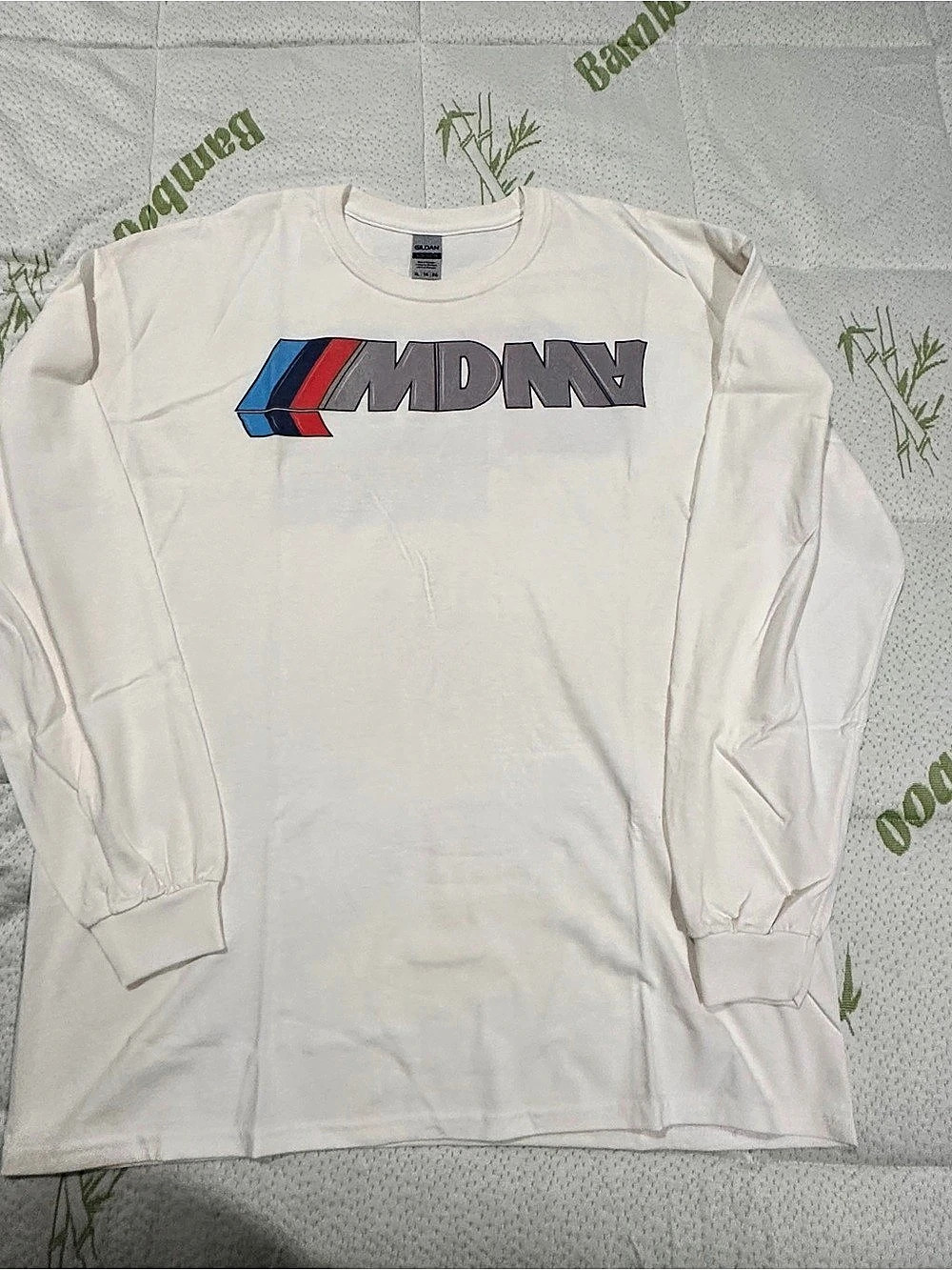 MDMA Lifestyle Brand  Long Sleeve Graphic Tee White Medium